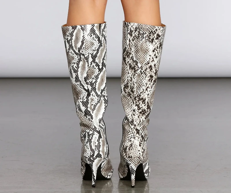 Slither Style Stiletto Boots