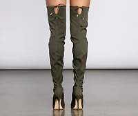 A Posh Vibe Thigh high Stiletto Boots