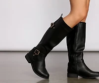 Chic Wide Fit Below The Knee Boots