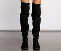 Simply Stylish Flat Over The Knee Boots