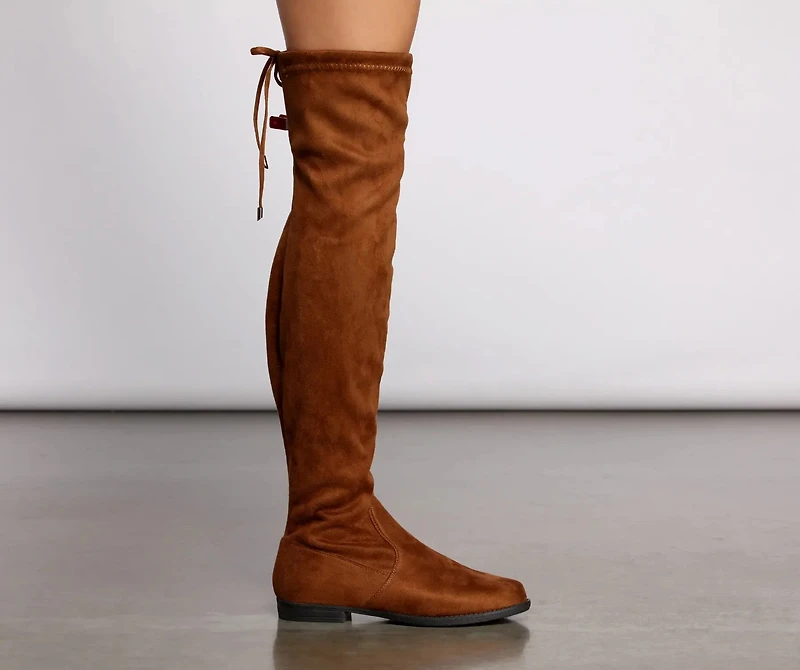 Simply Stylish Flat Over The Knee Boots