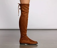 Simply Stylish Flat Over The Knee Boots