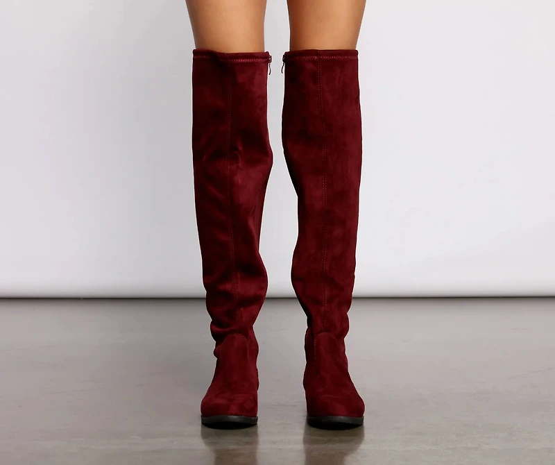 Simply Stylish Flat Over The Knee Boots