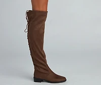 Walk It Out Faux Suede Lace Up Boots