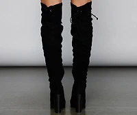 So Classic Faux Suede Platform Boots