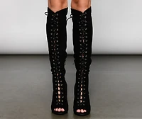 Step Out And Slay Knee-High Stiletto Boots