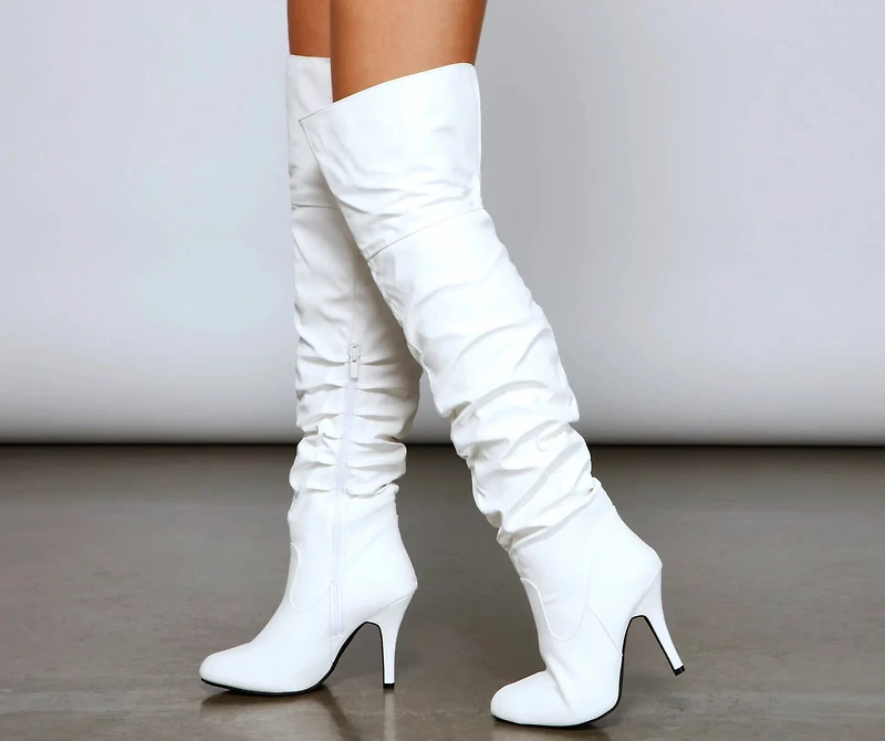 Walk It Out Scunched Over-The-Knee Boots