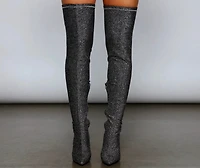 Bring The Shine Over Knee Boots
