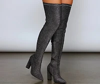 Bring The Shine Over Knee Boots