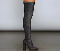 Bring The Shine Over Knee Boots