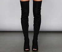 Over The Knee Faux Suede Stiletto Boots