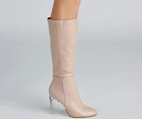 Clearly Chic Lucite Heel Boots