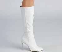 Clearly Chic Lucite Heel Boots