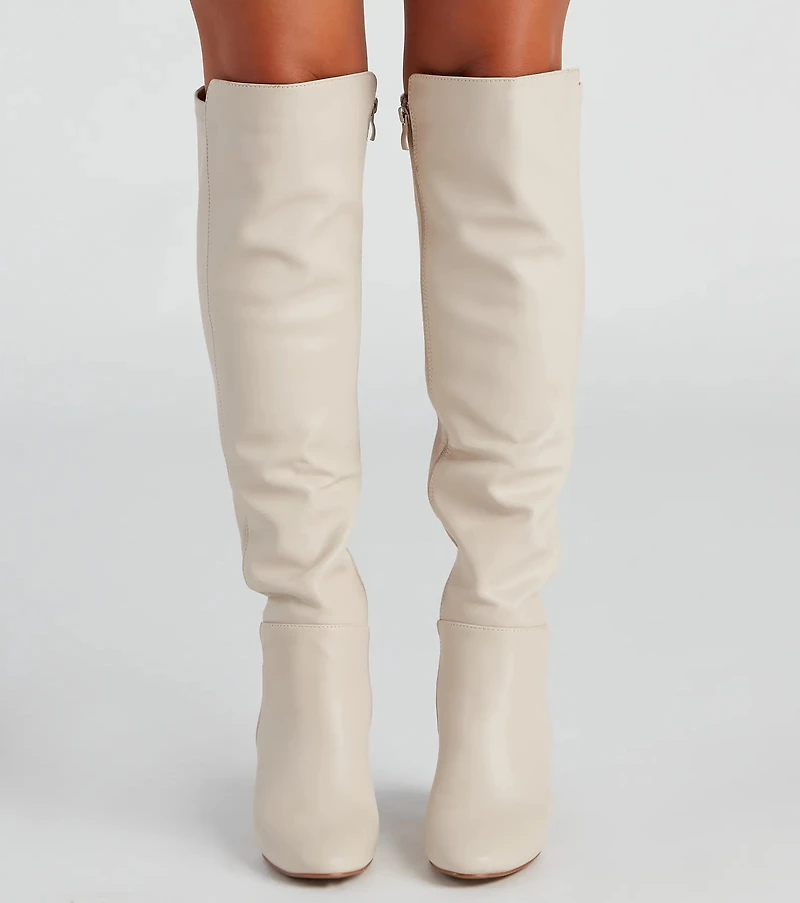 Sleek Strut Knee-High Boots