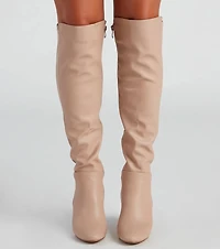 Sleek Strut Knee-High Boots