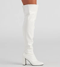 Sleek Vibes Only Thigh-High Boots