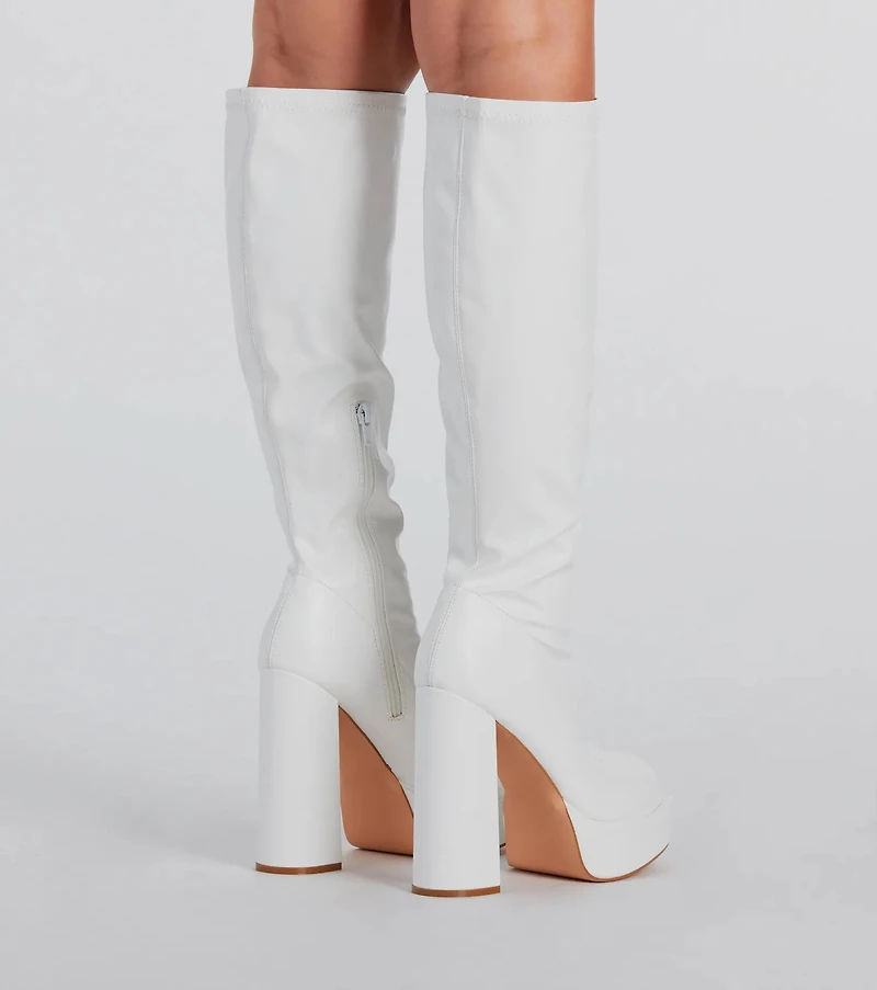 Here To Slay Under-The-Knee Platform Boots