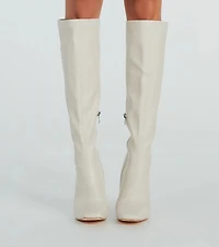 Perfect Day Faux Leather Under-The-Knee Boots