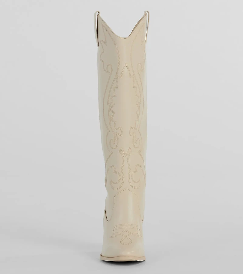 Cutest The West Faux Leather Cowboy Boots