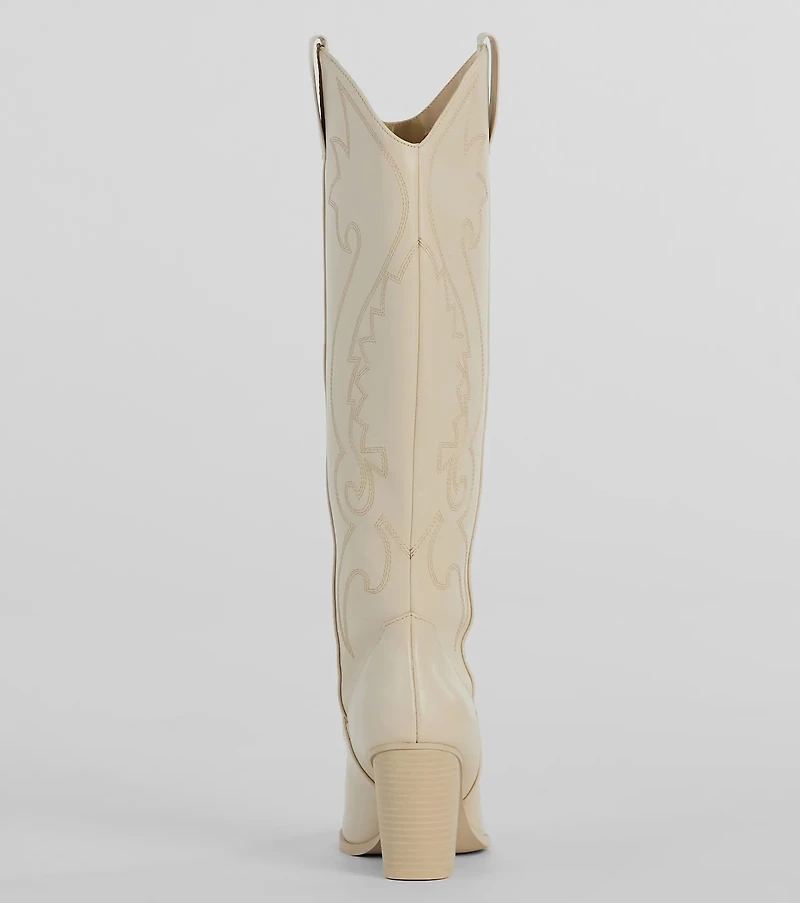 Cutest The West Faux Leather Cowboy Boots