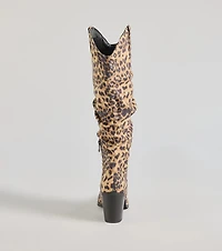 Strut Style Slouched Under-The-Knee Boots
