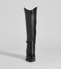 Strut The Streets Under-The-Knee Faux Leather Boots