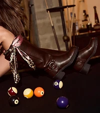 Bold Statements Under-The-Knee Moto Boots