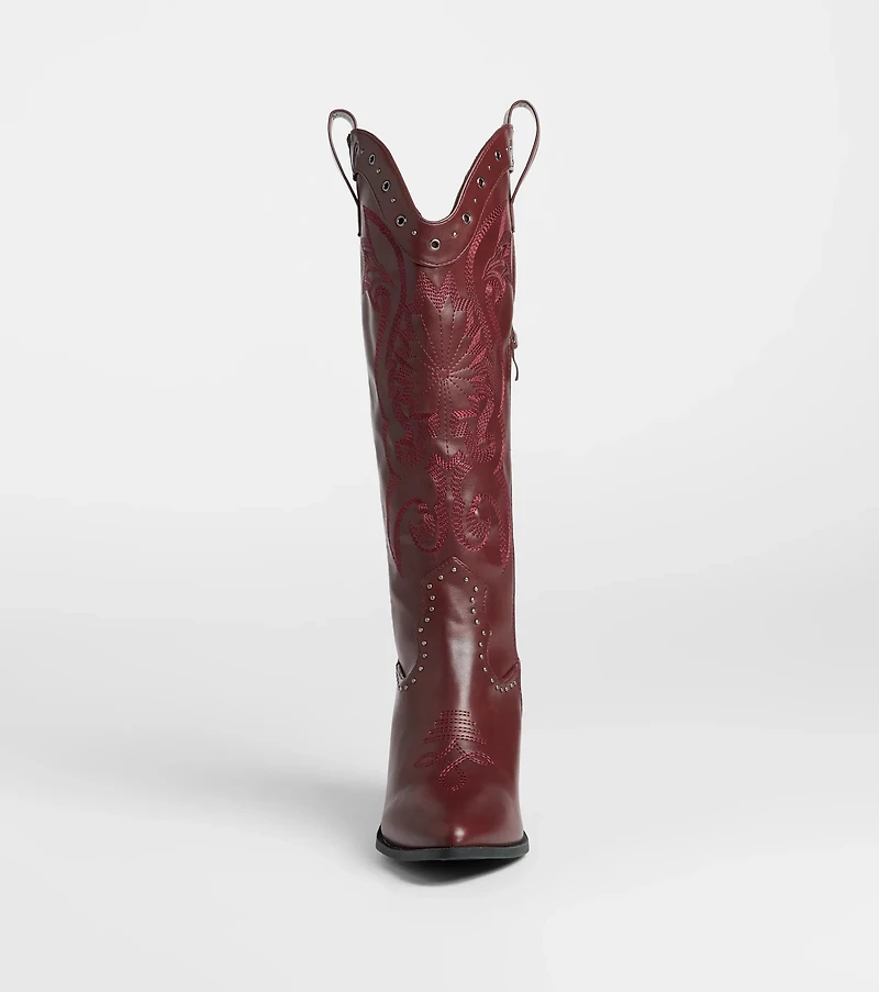 Back The West Studded Cowboy Boots