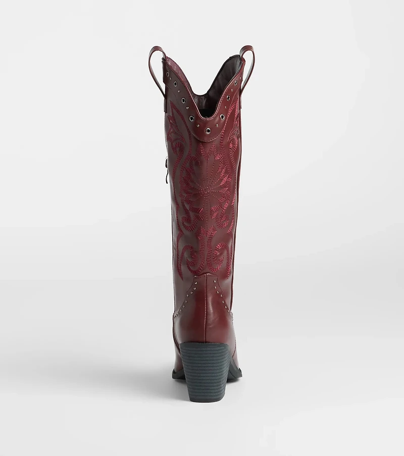 Back The West Studded Cowboy Boots