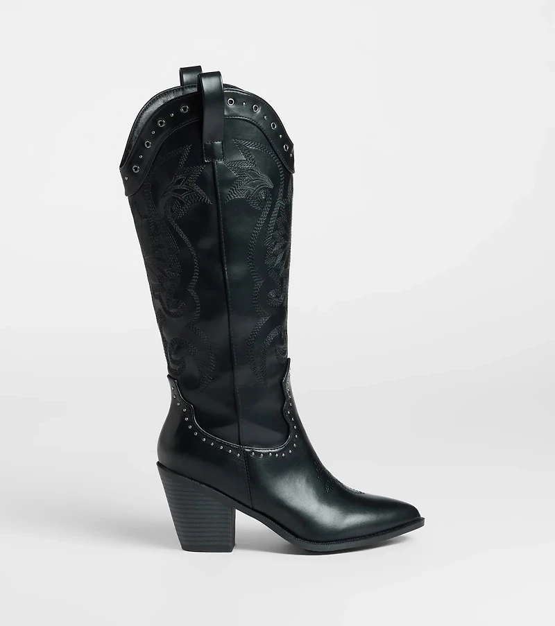 Back The West Studded Cowboy Boots