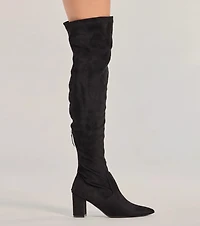 Feelin' Fab Faux Suede Over-The-Knee Boots