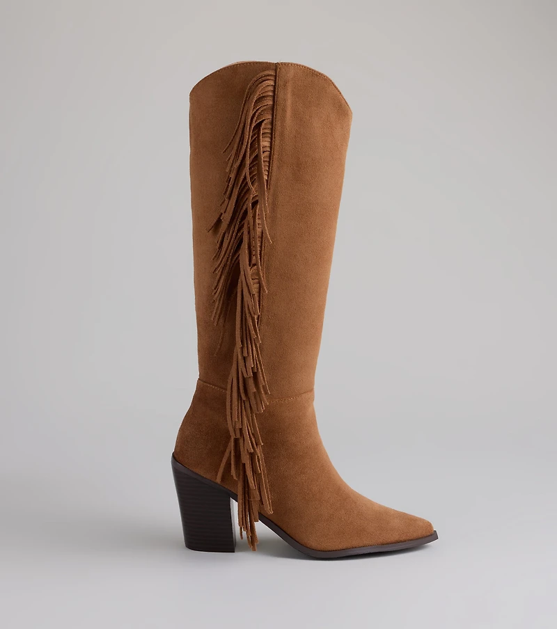 Fringe Worthy Cowboy Knee High Boots