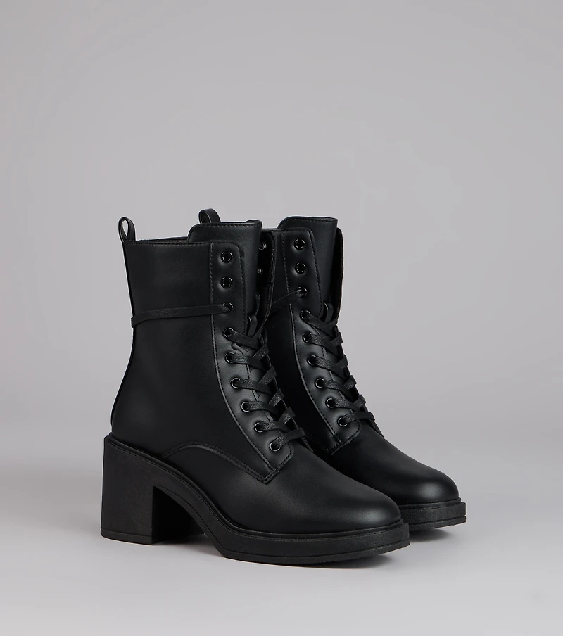 City Chill Platform Combat Boots