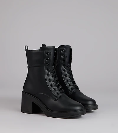 City Chill Platform Combat Boots
