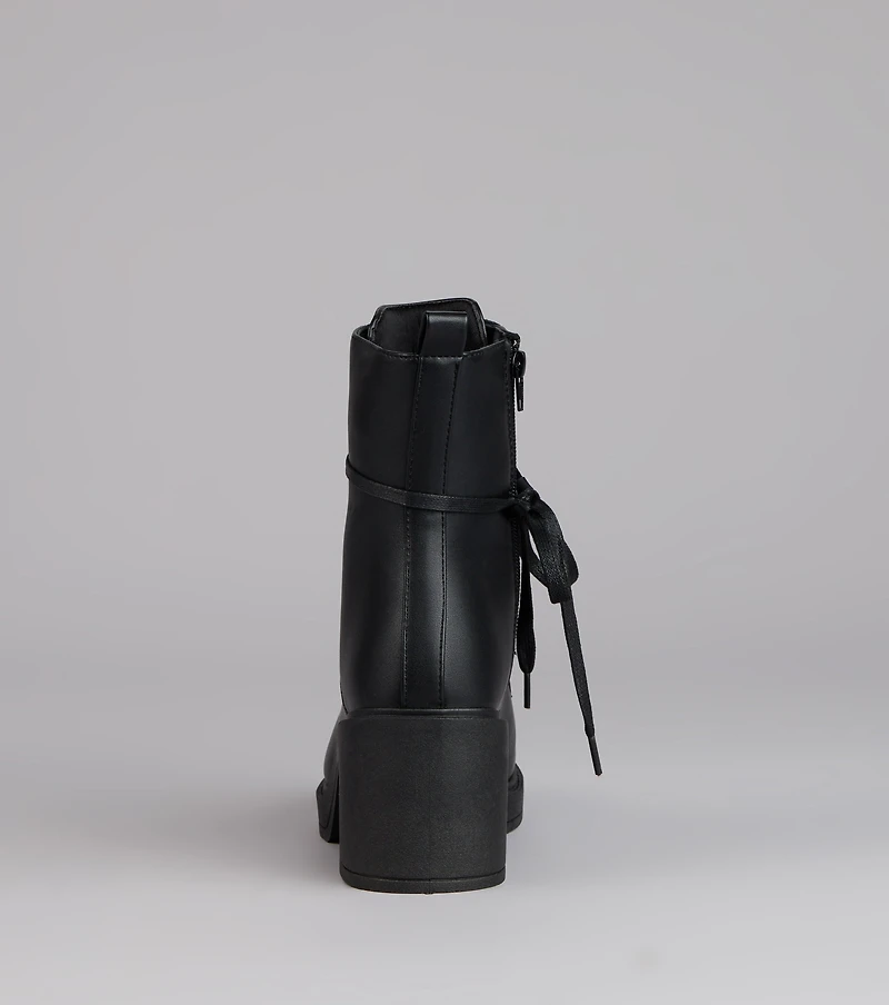 City Chill Platform Combat Boots