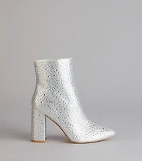 Starstruck Rhinestone Block Heel Booties