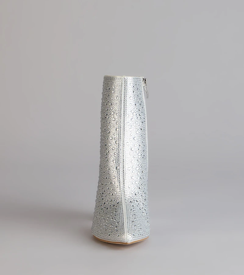 Starstruck Rhinestone Block Heel Booties