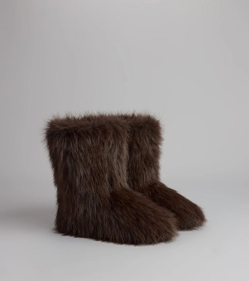 Cuffed Up Faux Fur Booties