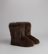 Cuffed Up Faux Fur Booties