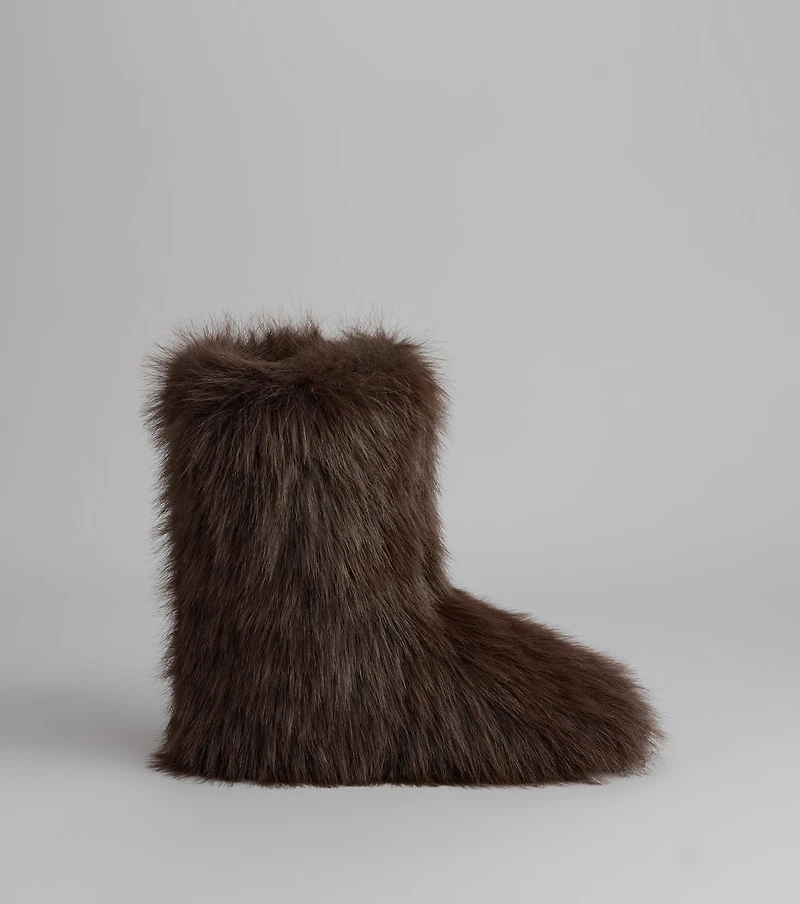 Cuffed Up Faux Fur Booties