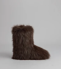 Cuffed Up Faux Fur Booties