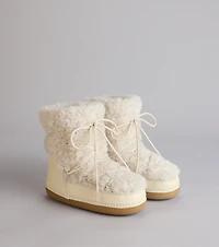 Snowbound Faux Sherpa Moon Boots
