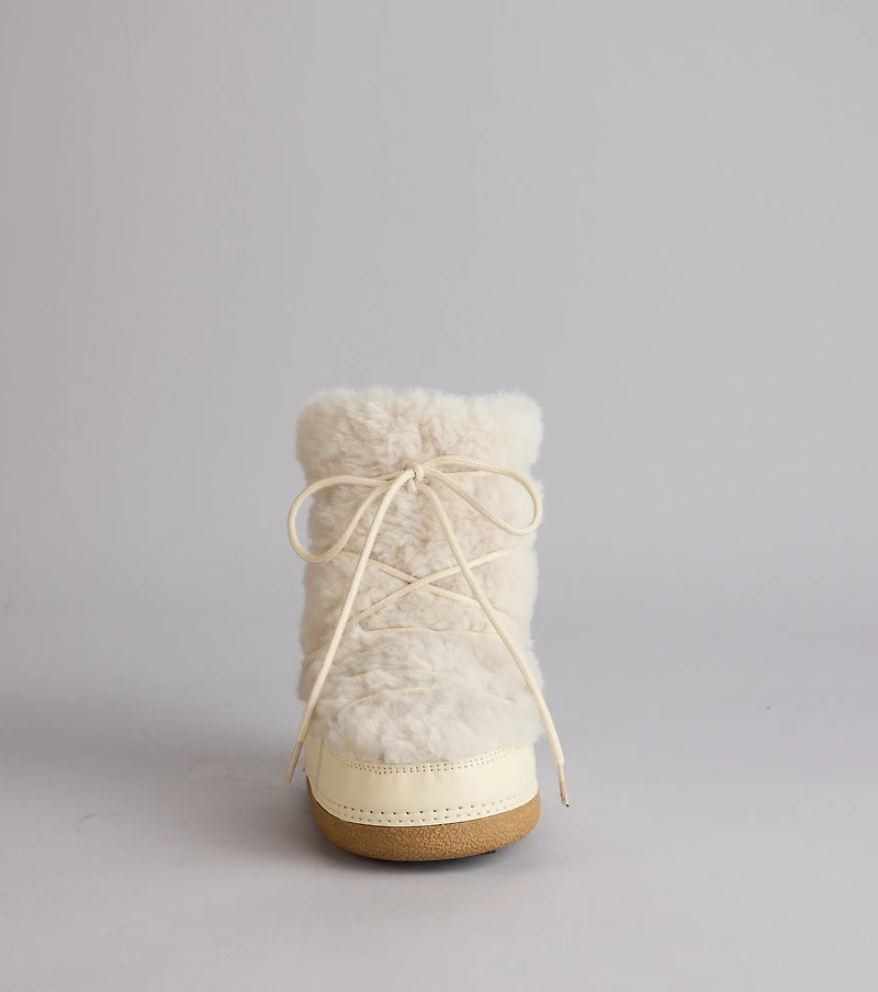 Snowbound Faux Sherpa Moon Boots
