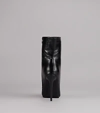 Bold Step Faux Leather Booties