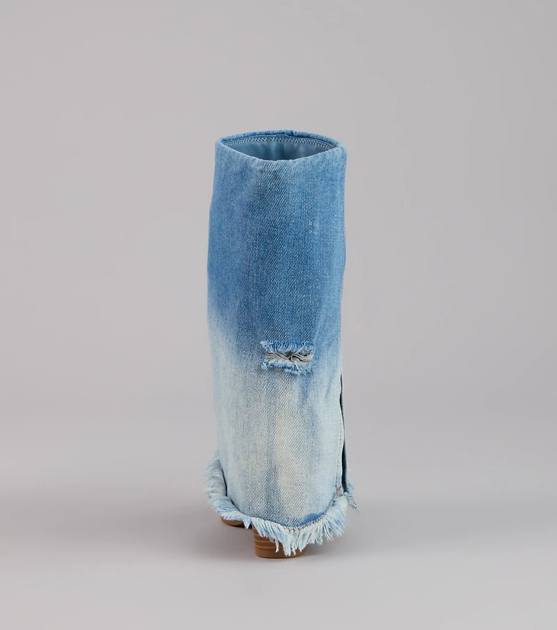 Fray All Day Denim Booties