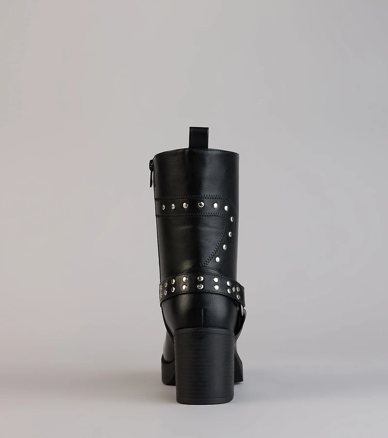 Bad Girl Energy Studded Moto Booties