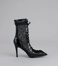 Lace It Up Stiletto Booties