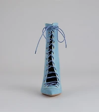 Lace It Up Stiletto Booties