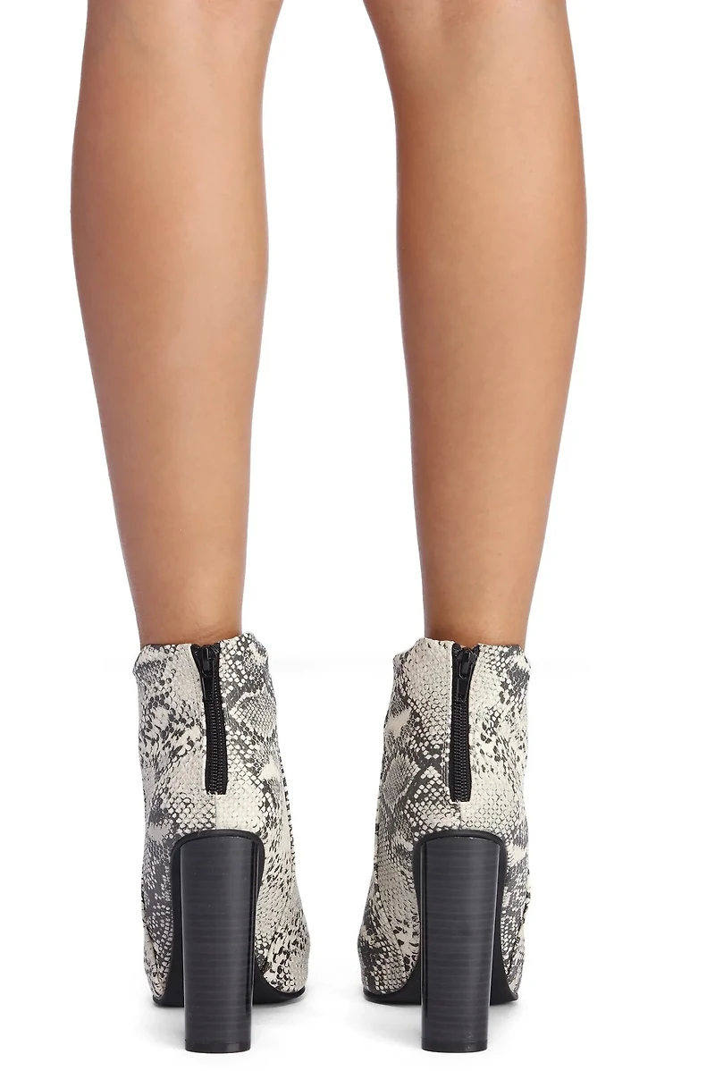 Stepping Out Snake Booties