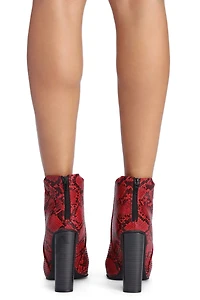 Stepping Out Snake Booties